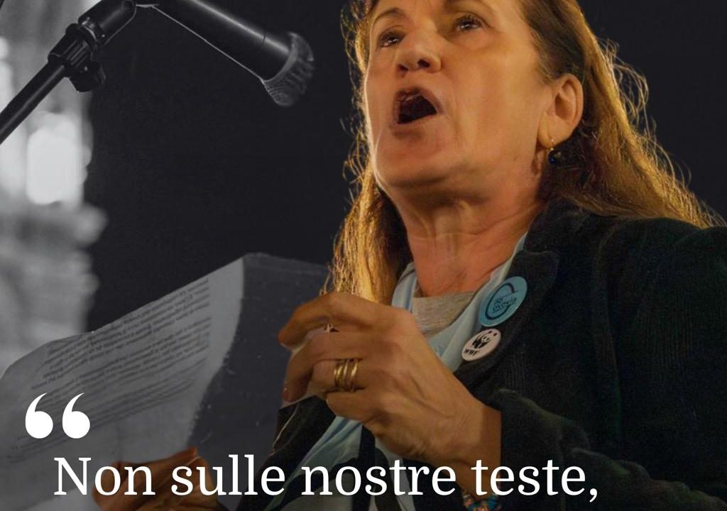 Il discorso delle Associazioni in piazza il 25/10